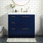 Donovan Single Bathroom Vanity (24"&ndash;48") - Blue/Green