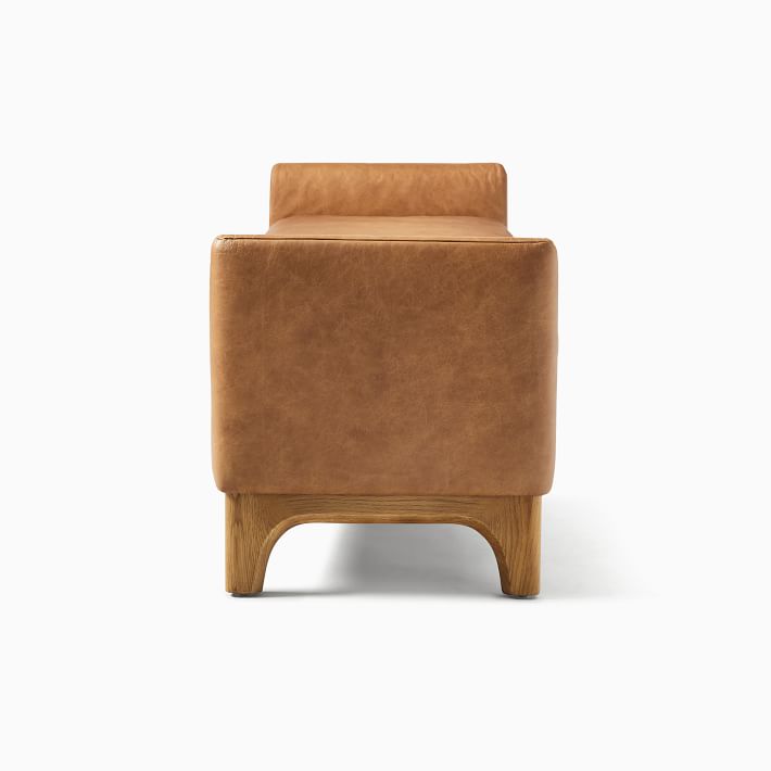 Harvey Leather Bench – Genuine or Vegan | West Elm