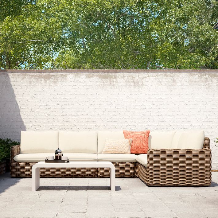 Westport Wicker 4-Piece L-Sectional 126