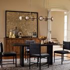 Bezel 6-Light Linear Perforated Metal Chandelier (51.5")