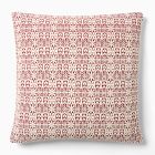 Open Box: Snowflake Jacquard Pillow Cover, 24"x24" - Deep Red