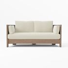 Porto 66 Inch Sofa Cushion Cover, Crosshatch Weave, Alabaster