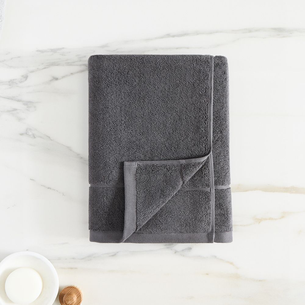 Luxury Spa Towel Sets (4 Bath Towels- Charcoal)