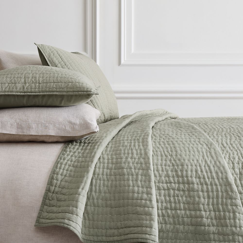 Airy Cotton Voile Solid Quilt & Shams in King