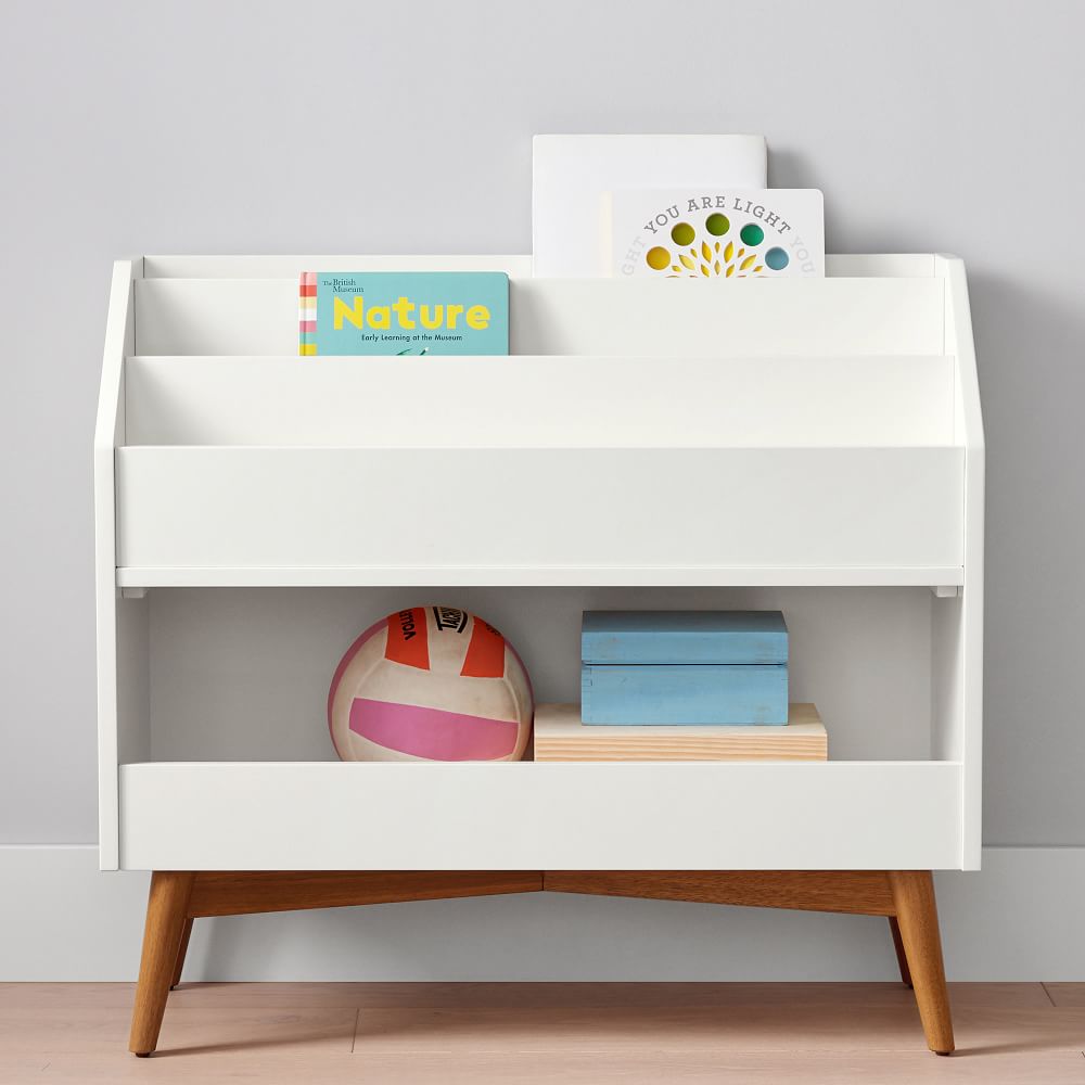 Mid-Century Toy Dump w/ Bookrack - Acorn and White, WE Kids