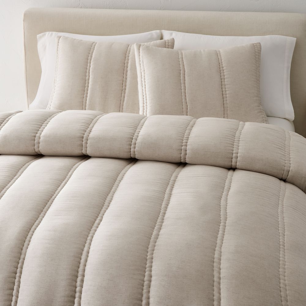 Silky TENCEL™ Plush Comforter & Shams - Natural Fleck, King