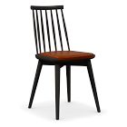 Windsor S/2 Dining Chair Cushions, Vegan Leather, Saddle Nut