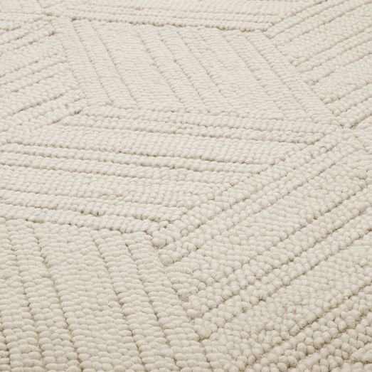 Textured Hexagon Wool Rug Swatch