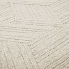 Textured Hexagon Rug, 12"x12" Swatch, Alabaster