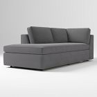 Open Box: Build Your Own Harris Sectional, Left-Arm Bumper Chaise - Performance Velvet Pewter