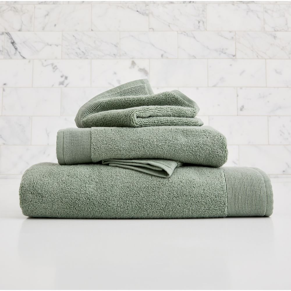 Plush Fibrosoft™ Towel Sets - Eucalyptus, Set of 3 - (Bath Towel, Hand Towel, Washcloth)