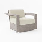 Portside Swivel Chair Cushion Cover, Crosshatch Weave, Alabaster