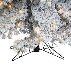 Pre-Lit Faux Heavy Flocked Layered Spruce Tree