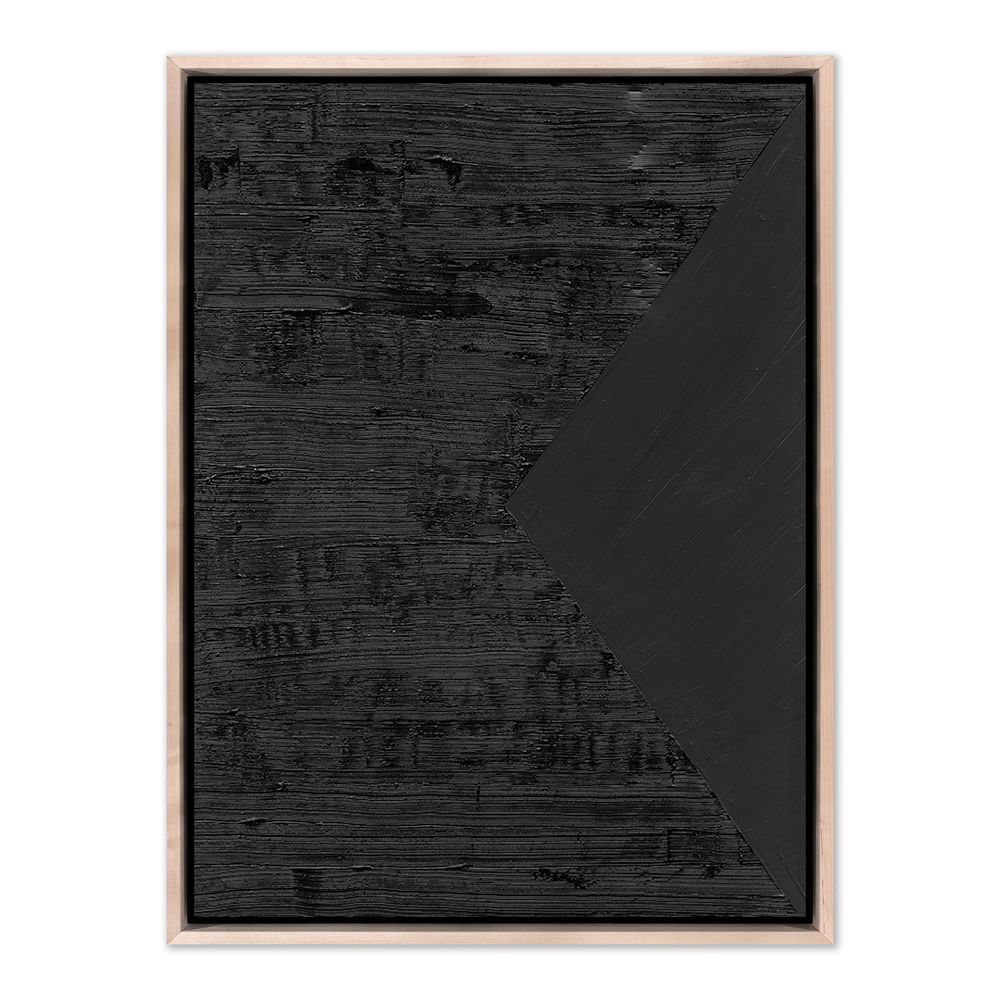 Triangle Right in Caviar Framed Wall Art by The Holly Collective by West Elm