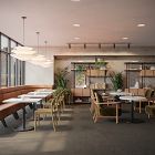 Orbit Restaurant Rectangle Dining Table - Quartz