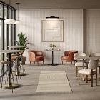 Orbit Restaurant Rectangle Dining Table - Quartz