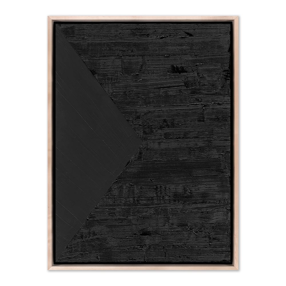Triangle Left in Caviar Framed Wall Art by The Holly Collective by West Elm