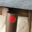 Open Box: Mid-Century Swivel Office Chair - Wood Legs