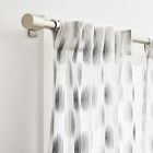 Open Box: Sheer Shaded Dot Jacquard Curtain, Storm Gray, 48"x84"