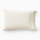 Open Box: European Flax Linen Ruffle Pillowcase Set, King - Alabaster