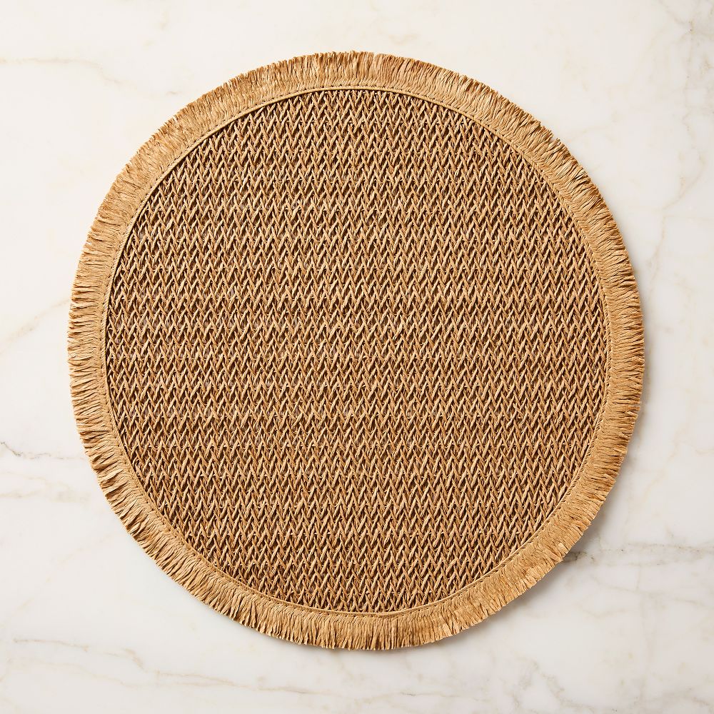 Paper Round Placemat Sets - Camel, Set of 8