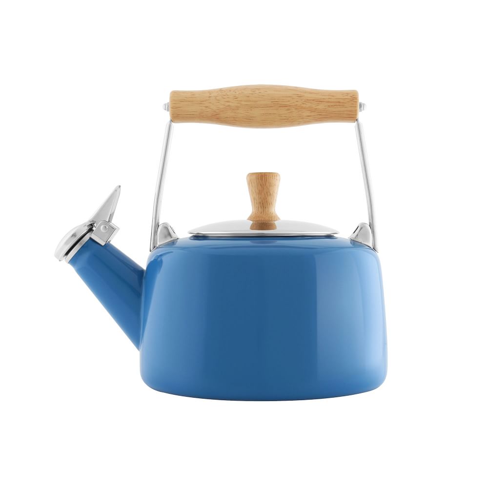 Chantal Sven Kettle with Wood Handle - 1.4 qt, Blue Cove