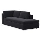 Open Box: Build Your Own Harris Sectional, Right-Arm Bumper Chaise - Performance Velvet Black