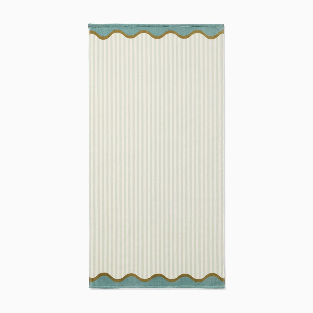 Wiggle Edge Beach Towel - Blue