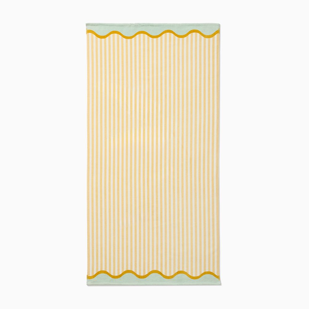 Wiggle Edge Beach Towel - Yellow