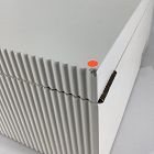 Open Box: Modern Fluted Jewelry Box, Small 5"H - White