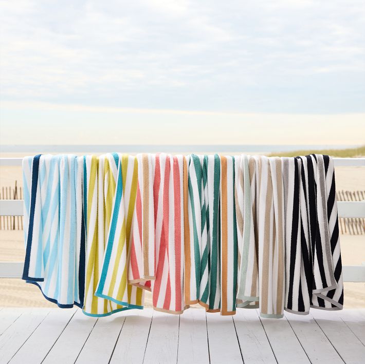 KITH Floral Stripe Beach Towel バスタオル Biarritz Woven Stripe Beach Towel | West Elm