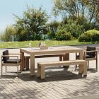 Telluride Outdoor Extendable Dining Table (76"&ndash;106"), Dining Benches &amp; Dining Chairs Set