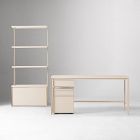 Tandem Desk (60"), File Cabinet (16") &amp; Free Standing Shelf Set