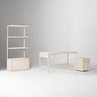 Tandem Desk (60"), File Cabinet (16") &amp; Free Standing Shelf Set