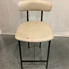 Open Box: Grier Leather Counter Stool (26") - Ludlow Leather Sand, Textured Antique Bronze