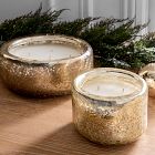 Gold Shimmer Metallic Candles - Winter White