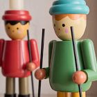 St. Jude Skier Wood Taper Holders