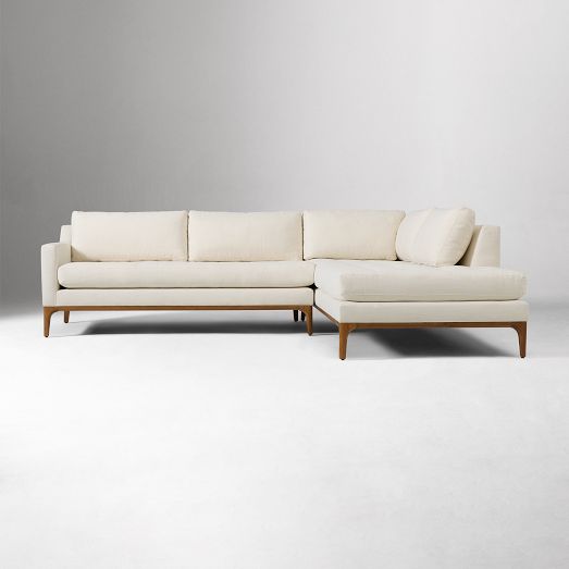 Parker Tufted 2-Piece Bumper Chaise Sectional (108") by West Elm