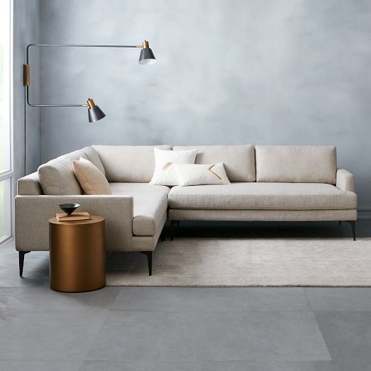 Build Your Own - Andes Sectional (Dark Pewter Legs)