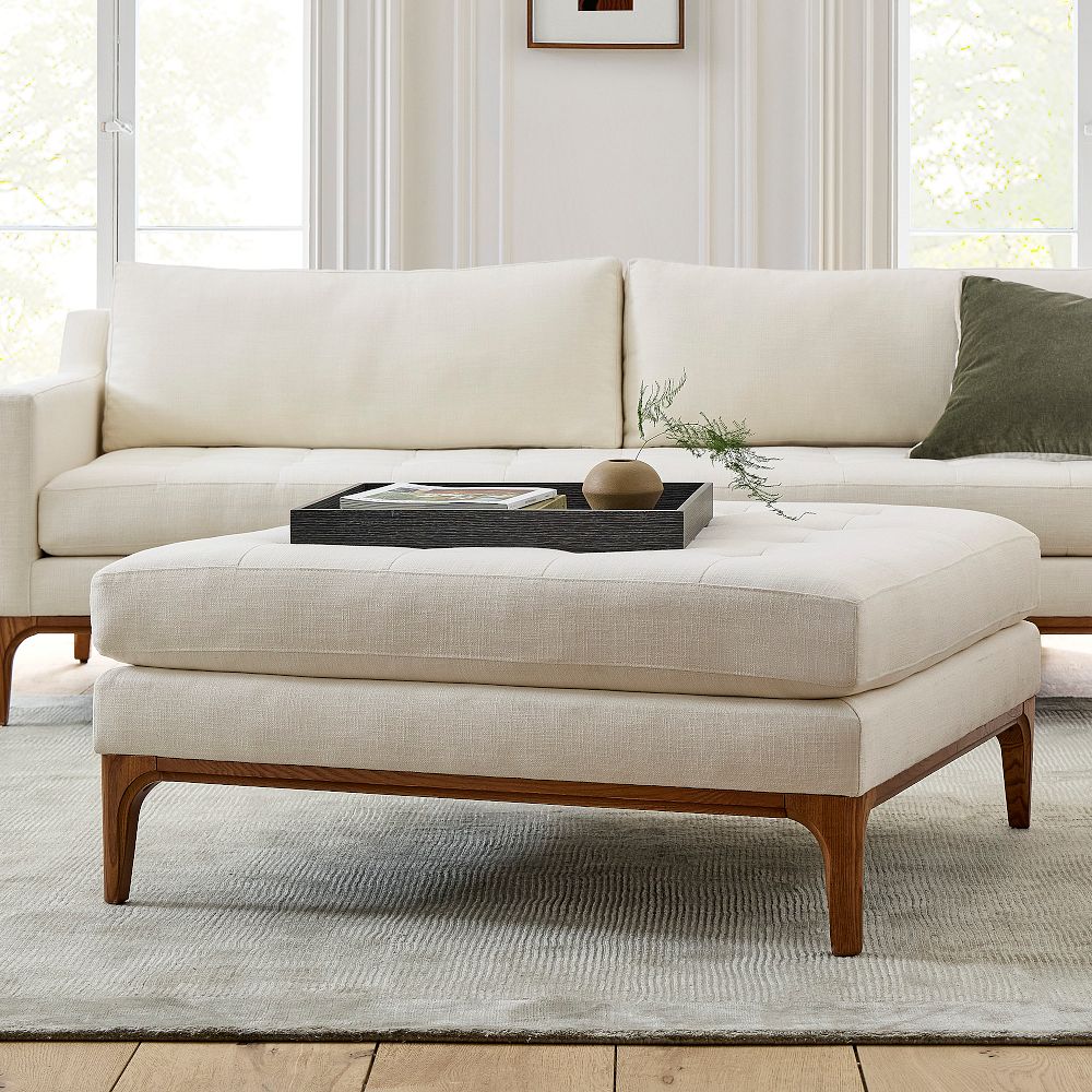 Parker Tufted Ottoman by West Elm