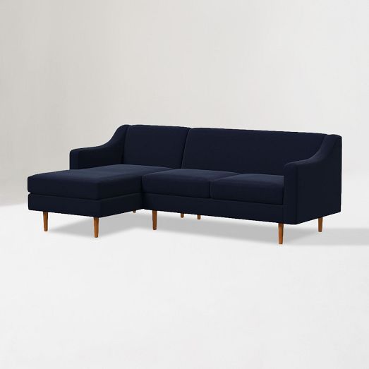 Olive 2-Piece Chaise Sectional - Wood Legs (85.5") by West Elm