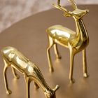 Metal Reindeer Objects - Brass
