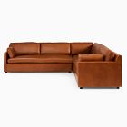 Marin Leather 3-Piece L-Shaped Sectional (114")
