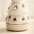 Ceramic Tree &amp; Village Tealight Candleholders