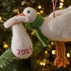 Baby's First Holiday Felt Stork Ornament