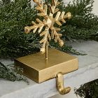 Brass Snowflake Stocking Holder