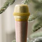 Glass Microphone Clip-On Ornament