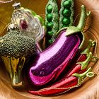 Glass Veggie Ornaments