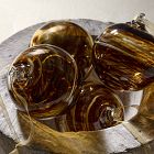 Small Marbled Glass Ball Ornaments (Set of 4)