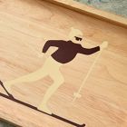 St. Jude Skier Wood Serving Platter